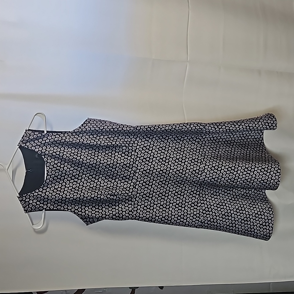 J Crew Navy/Pink Lined Dress Sz S
